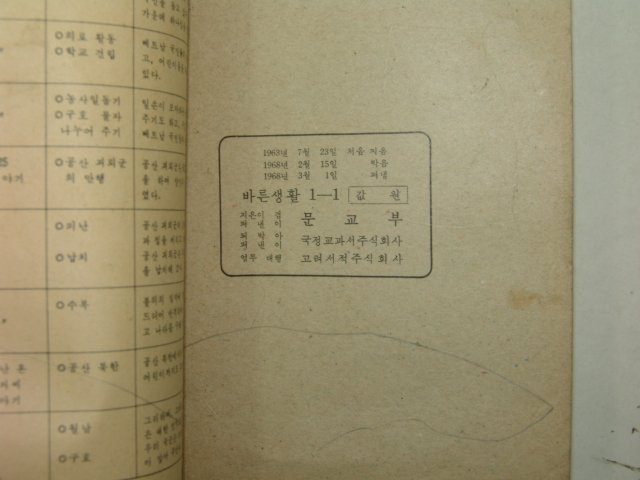 1968년 바른생활 1-1