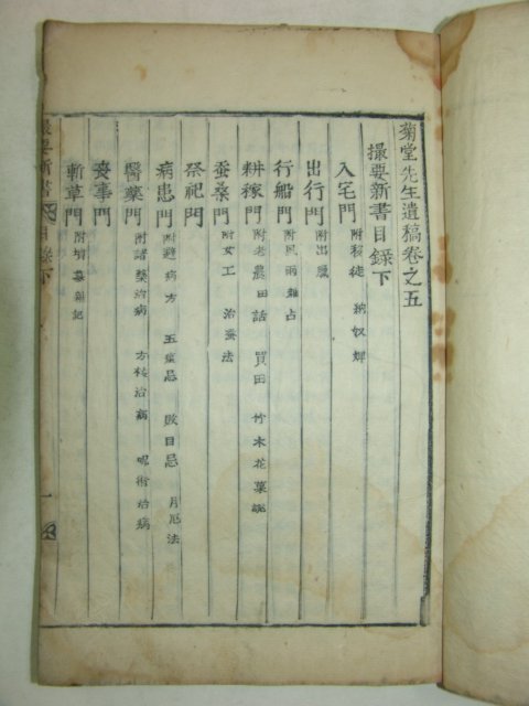 1894년 활자본 촬요신서(撮要新書)하권 1책