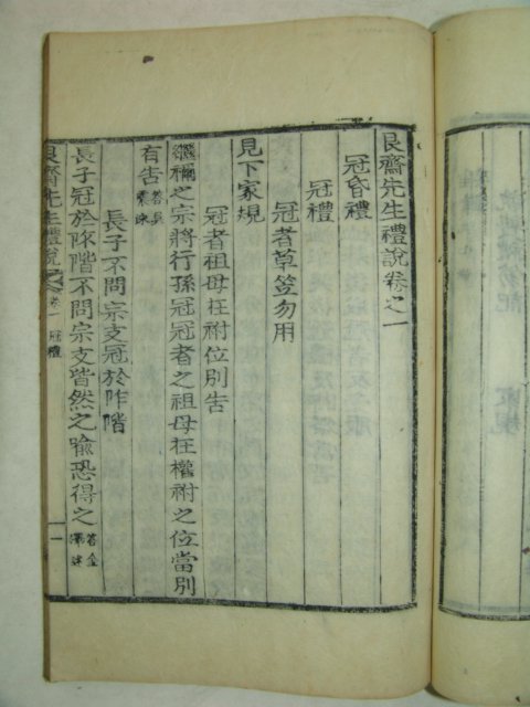 1936년 목활자본 전우(田愚) 간재선생예설(艮齋先生禮說) 3책