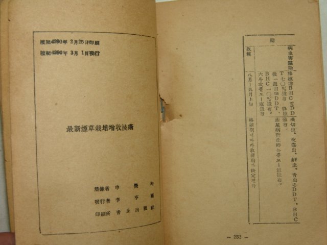 1957년 수진본 최신연초재배증수기술