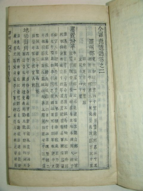 1926년 목활자본 전라남도지(全羅南道誌)나주,장흥,릉주,화순,보성,순천 6책