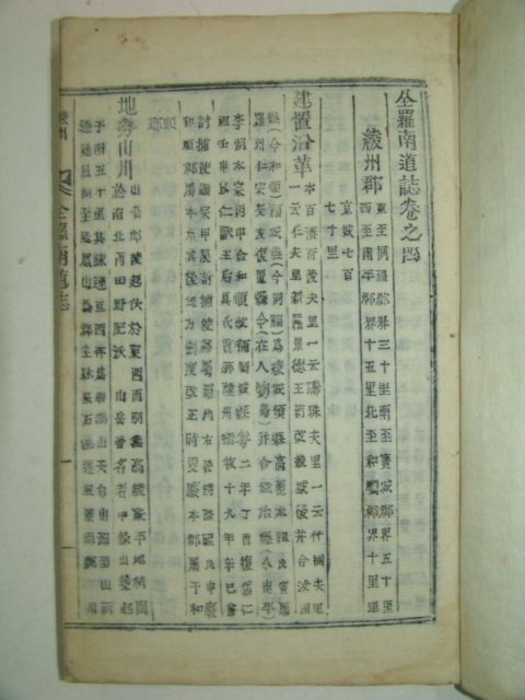 1926년 목활자본 전라남도지(全羅南道誌)나주,장흥,릉주,화순,보성,순천 6책