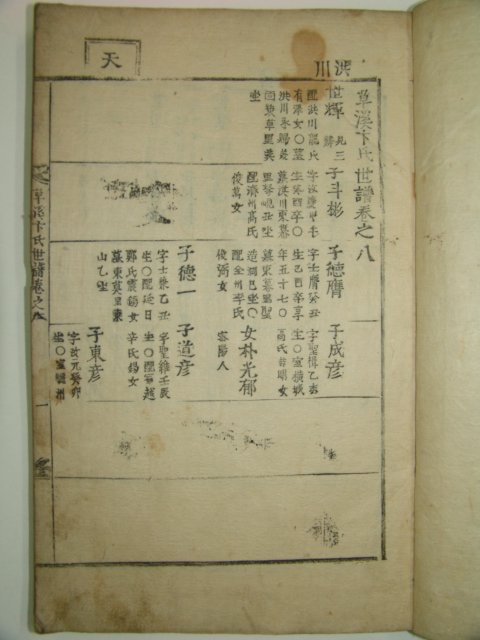 목활자본 초계변씨세보(草溪卞氏世譜) 3책