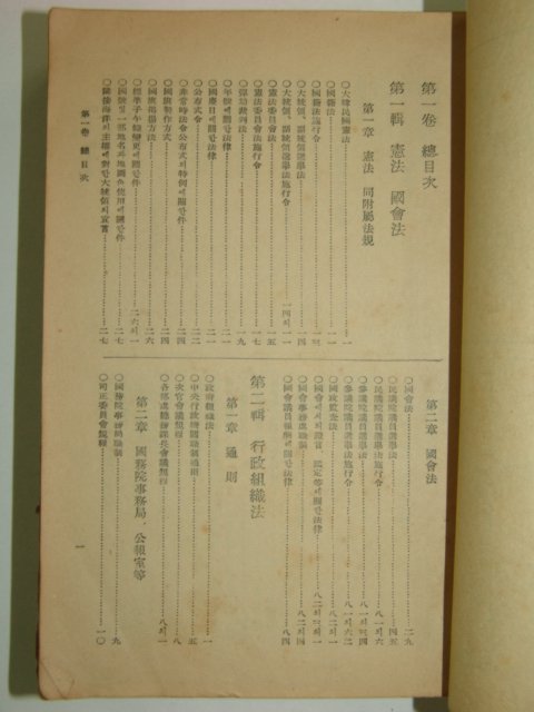 1958년 한국법령집(韓國法令集) 1책완질