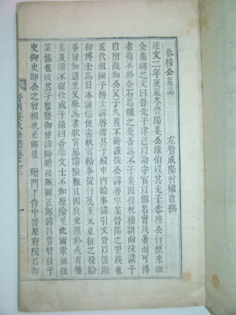 1901년 목활자본 진주강씨세보 권3,4終 1책