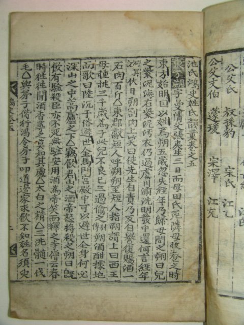 1750년 목판본 지광한(池光翰) 지씨홍사(池氏鴻史)권1~6 5책