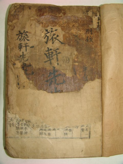 목판본 여헌선생년보(旅軒先生年譜) 1책완질