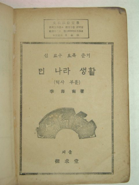 1954년 중등사회생활과 먼나라 생활 역사부분