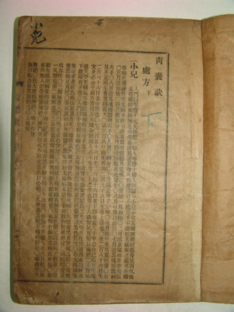 1933년간행 의서 청양결(靑襄訣) 3책