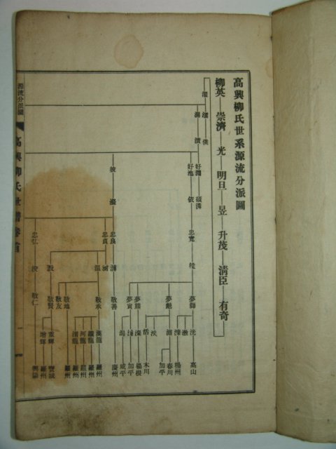 1942년(임오보) 고흥류씨세보(高興柳氏世譜) 3책