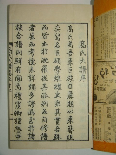 1938년 제주고씨대보(濟州高氏大譜) 1책완질