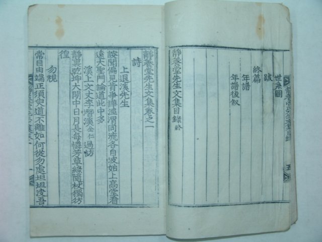 1934년 목판본 김녕김씨 김윤명(金允明) 정양당선생문집(靜養堂先生文集)1책완질