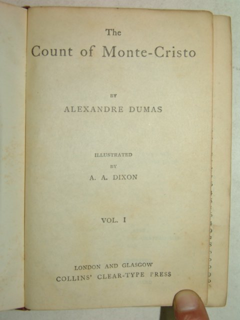 1931년 영국간행 the count of monte cristo (몬테크리스토백작)