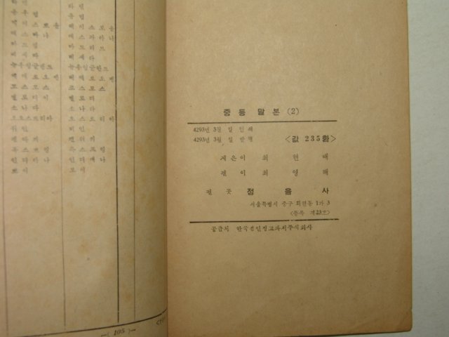 1960년 중등말본 2