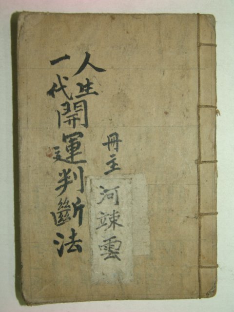 경성 태화서관간행 인생일대 개운판단법(開運判斷法)1책완질