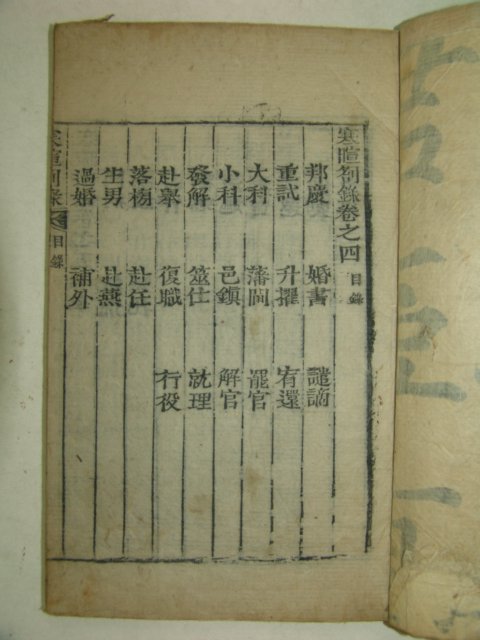 목판본 한휜차록(寒휜箚錄) 5권 3책완질