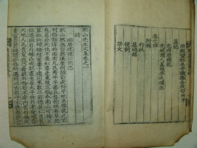 1894년 목판본 영덕출신 문신 영양남씨 남기만(南基萬) 묵산선생문집(默山先生文集) 권1,2  1책