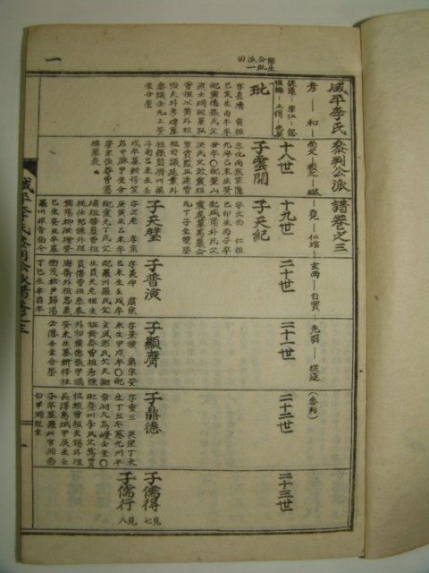1955년 석판본 함평이씨참판공파보(咸平李氏參判公派譜) 4책