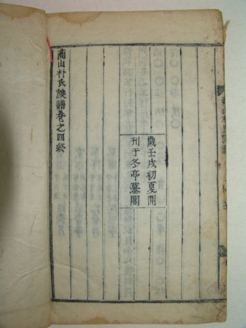 1922년 정묘각간행 목활자본 상산박씨족보(商山朴氏族譜) 5책완질