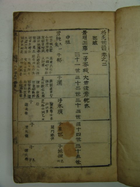 1899년 목활자본 박씨신라선원계보 2권2책완질