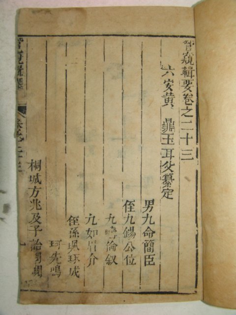 중국 목판본 천문관련 관규집요(管窺輯要)권23~37 6책
