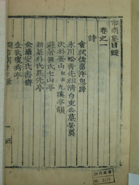 1946년 목활자본 독립운동가 조세환(曺世煥) 시남집(市南集)4권2책완질