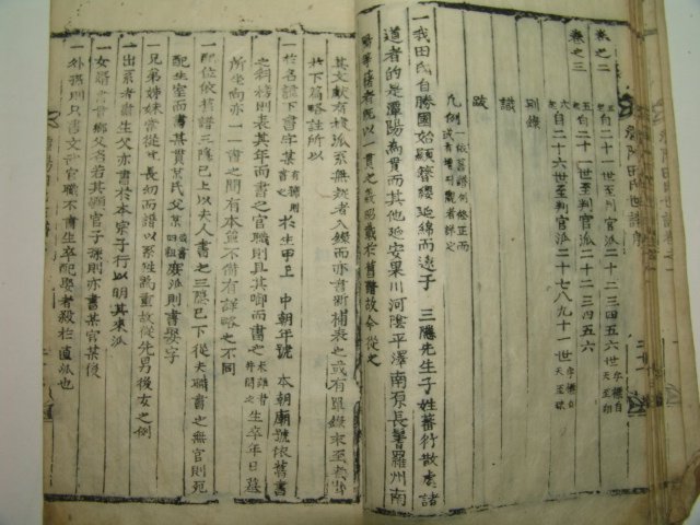 1897년 목활자본 정유보 담양전씨세보(潭陽田氏世譜)3책완질