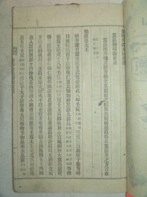 1927년 의령刊 김해김씨세보(金海金氏世譜) 16책