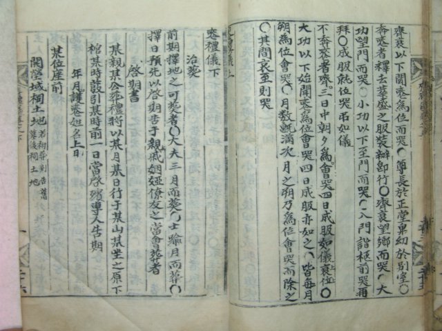 목판공판에 필사된 상례의(喪禮儀) 1책완질