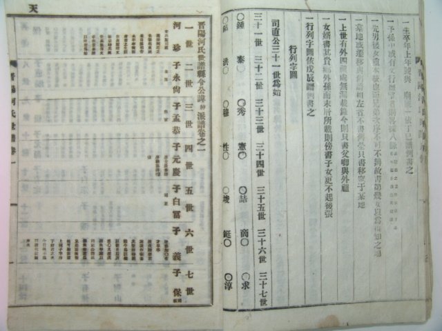 1954년 연활자본 진양하씨족보(晉陽河氏族譜) 2책완질