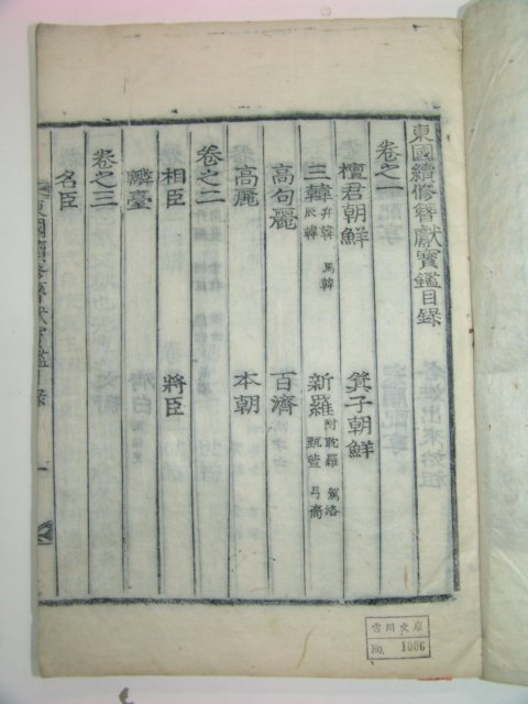 목활자본 동국속수잠헌보감(東國續修簪獻寶鑑) 5책