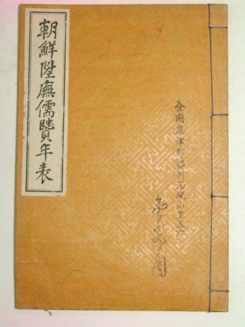 1928년 조선승무유현년표