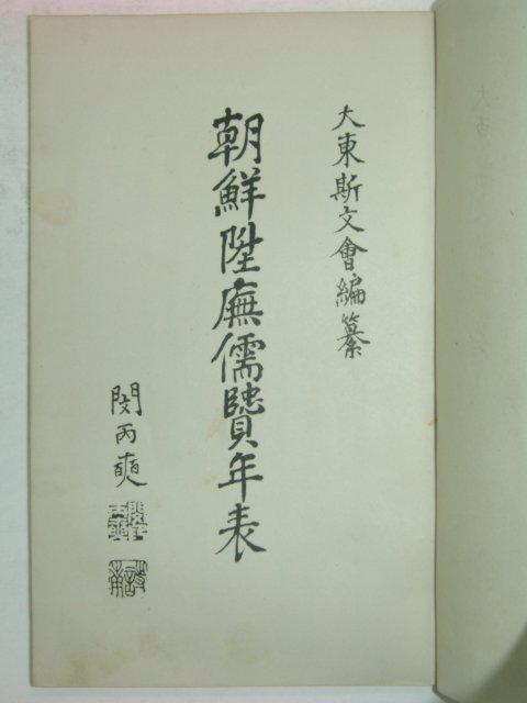 1928년 조선승무유현년표