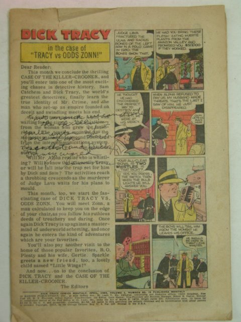 1955년 미국刊 DICK TRACY 만화 (딕 트레이시)