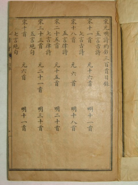 중국석판본 송원명시집(宋元明詩集)상하 1책완질