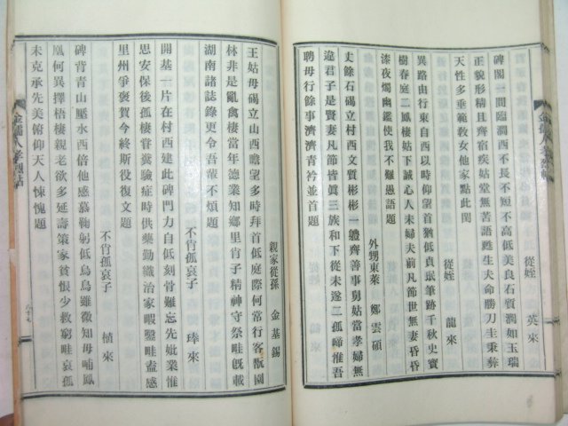 연활자본 김유인효열첩(金孺人孝烈帖) 1책완질