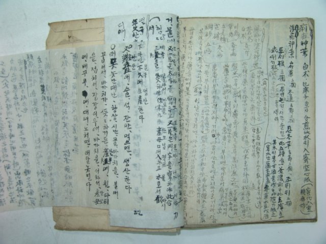 필사본 의서 국한문혼용 의약묘방(醫藥妙方) 1책