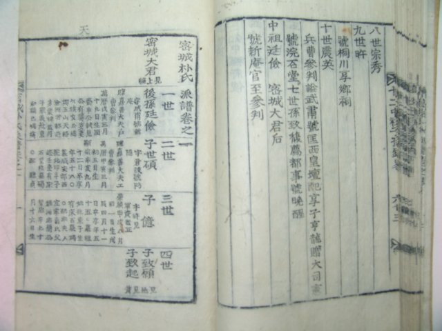 목활자본 밀성박씨신암공파보(密城朴氏新庵公派譜)2책완질