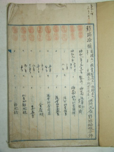 1932년 경북청도 인판대장(印版臺帳) 1책
