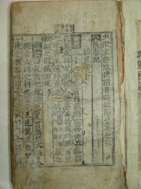 목판본 소미가숙점교부음통감절요(少微家熟點校附音通鑑節要)50권15책완질