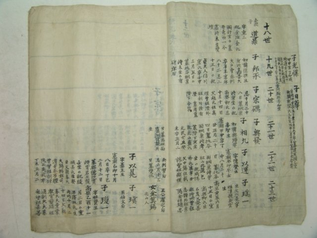 필사본 청도김씨세계(淸道金氏世系) 1책