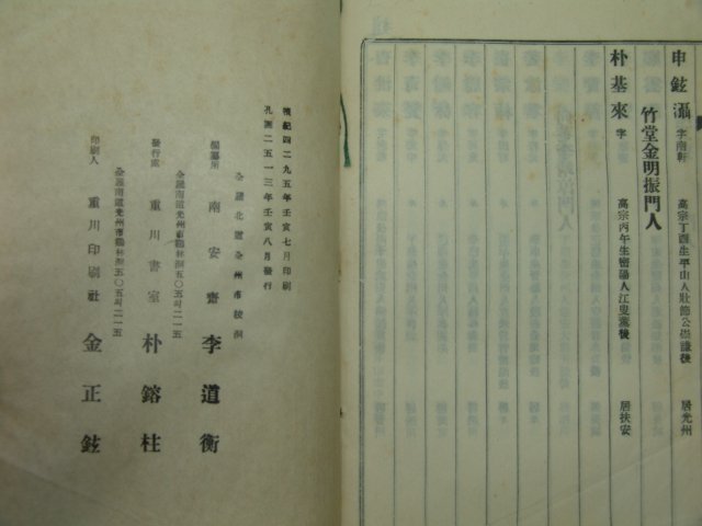 연활자본 화도연원록(華嶋淵源錄) 2책완질