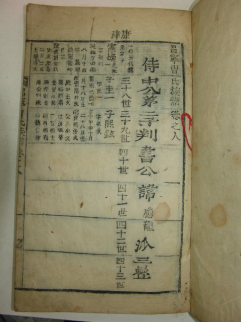 목활자본(辛丑仲冬康津鷄峙重刊) 창녕조씨족보(昌寧曺氏族譜)天地人 3책완질