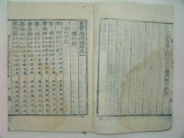 1934년 목활자본 고성간행 동현충효록(東賢忠孝錄)2책완질