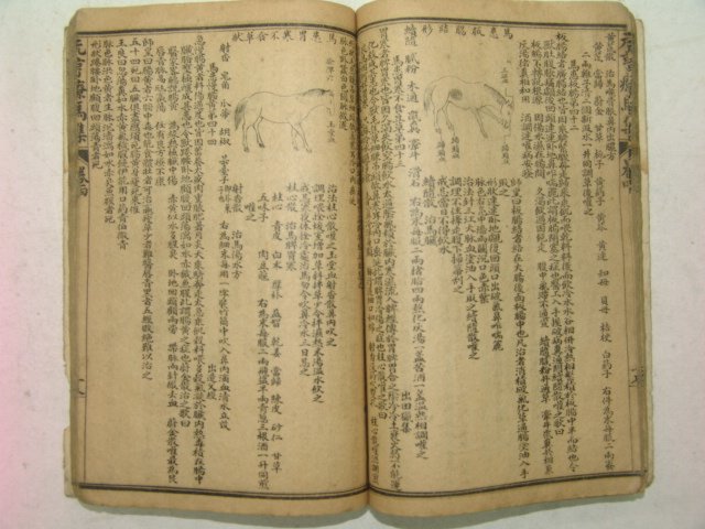 중국상해본 원형요마집(元亨療馬集)4책합본 1책완질