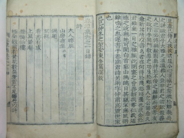 1929년 목활자본 신약우(申若雨) 춘담집(春潭集)권1,2 1책