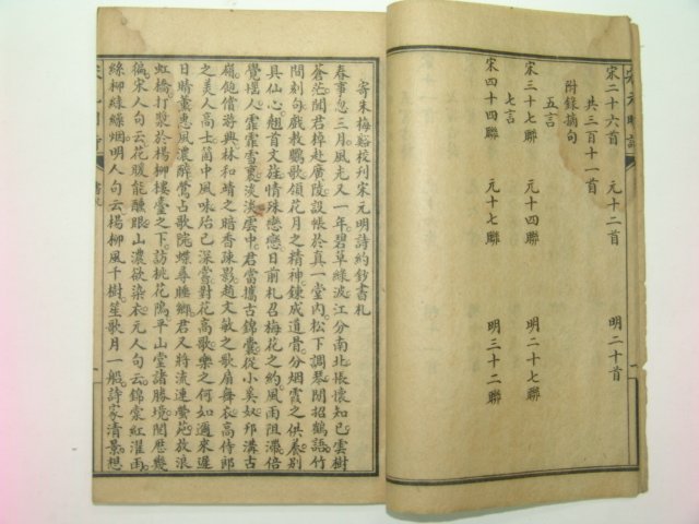 1915년 중국본 송원명시(宋元明詩)상하 2책완질