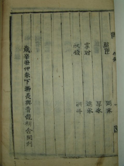 1901년 장흥청룡정사개간 경주김씨세보(慶州金氏世譜)6책완질