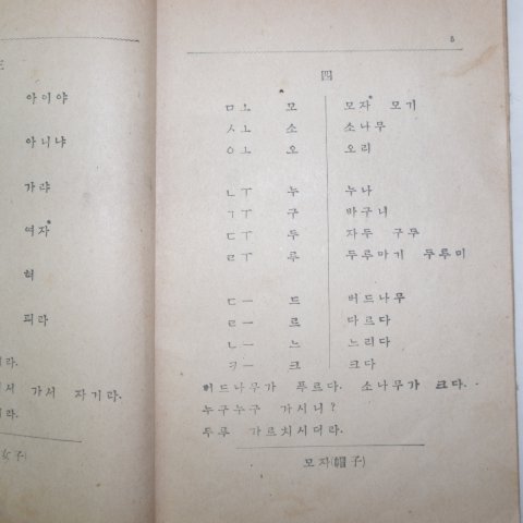 1945년11월6일 군정청학무국 한글첫걸음