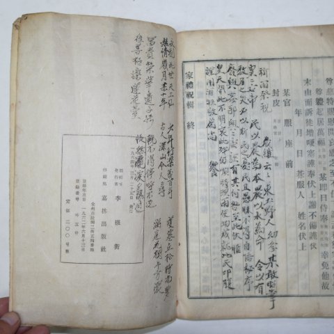 연활자본 제례축집(諸禮祝輯) 1책완질